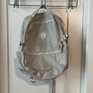 Like New Lululemon Athletica Checkered Gray Backpack